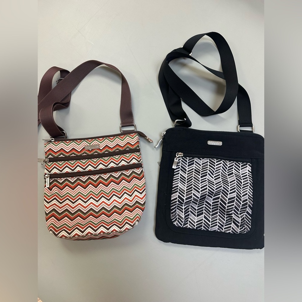 Baggallini Chevron and Black Crossbody Bags